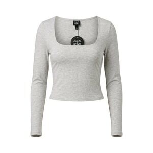 Planet Heart Top Long Sleeve Gray Heathered Square Neck Casual Large‎